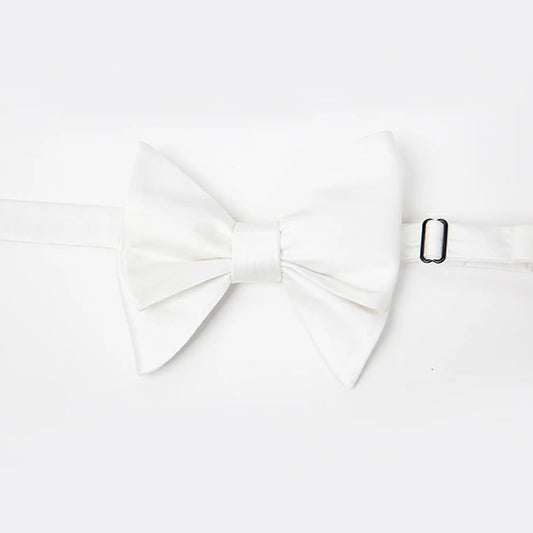 White Self Tie Bow Tie