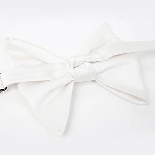 White Self Tie Bow Tie