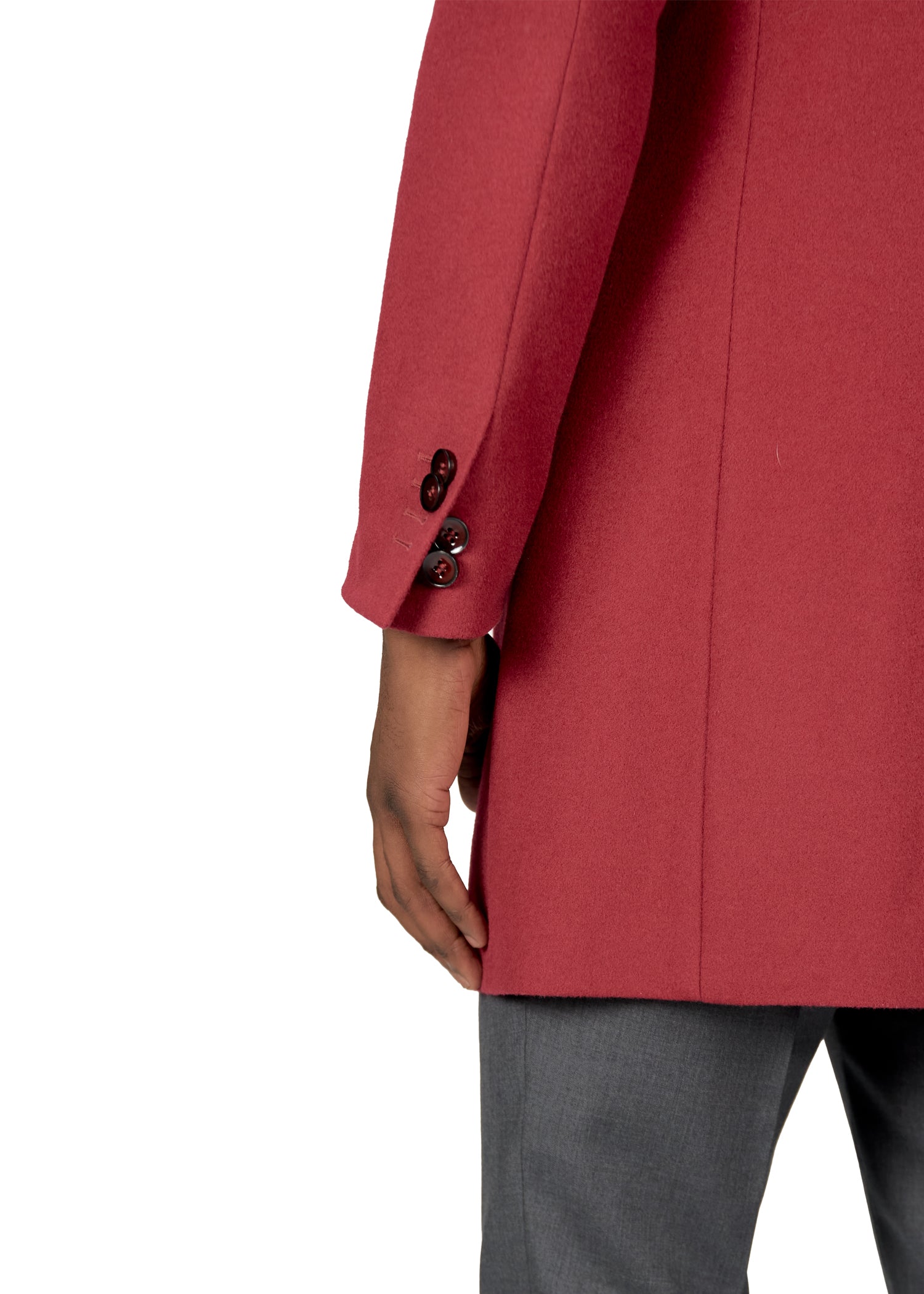 Red Tailored Overcoat