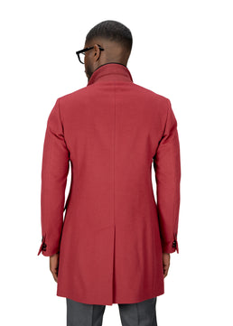 Red Tailored Overcoat