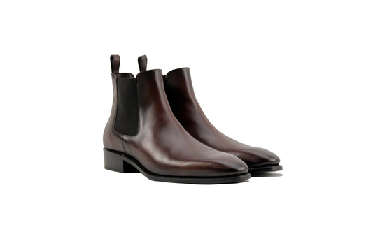 BURNISHED LEATHER ECHELON CHELSEA BOOT