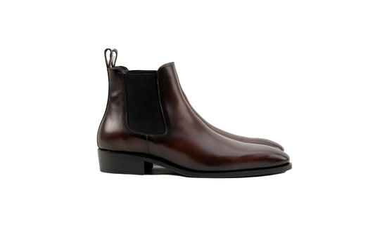 BURNISHED LEATHER ECHELON CHELSEA BOOT