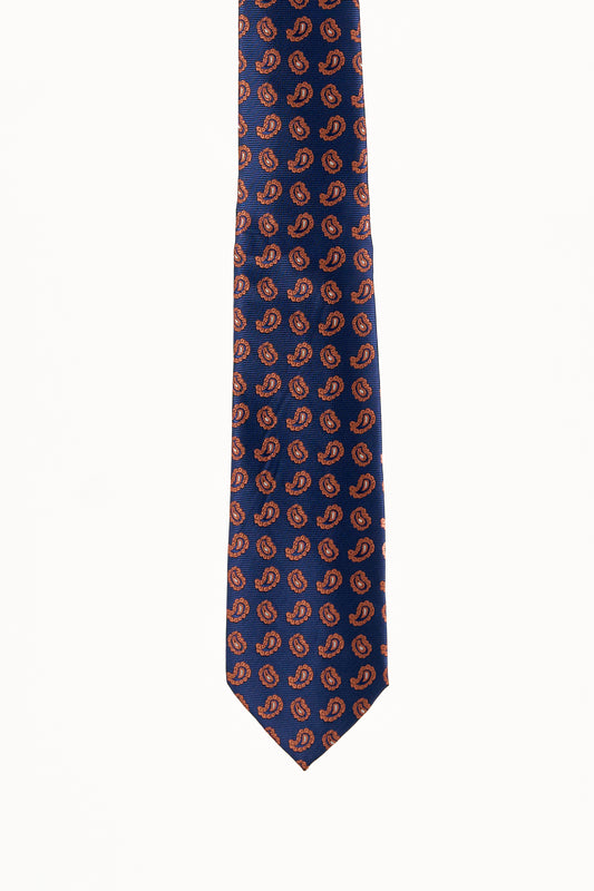 NAVY & RED PARSLEY TIE