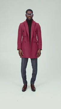 Red Tailored Overcoat